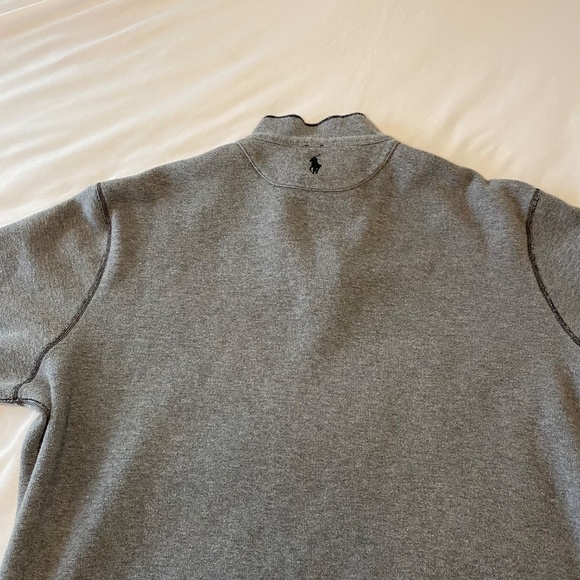 Ralph Lauren Polo Reversible‎ Quarter Zip Sweater Gray - Picture 9 of 12